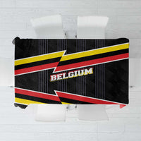 Belgium Tablecloth with Black Red Yellow Lightning Flag Stripe Spirit