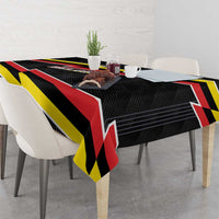Belgium Tablecloth with Black Red Yellow Lightning Flag Stripe Spirit