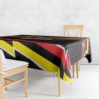 Belgium Tablecloth with Black Red Yellow Lightning Flag Stripe Spirit