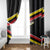 Belgium Window Curtain with Black Red Yellow Lightning Flag Stripe Spirit