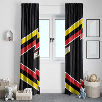 Belgium Window Curtain with Black Red Yellow Lightning Flag Stripe Spirit