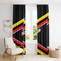 Belgium Window Curtain with Black Red Yellow Lightning Flag Stripe Spirit