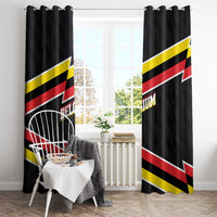 Belgium Window Curtain with Black Red Yellow Lightning Flag Stripe Spirit