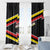 Belgium Window Curtain with Black Red Yellow Lightning Flag Stripe Spirit