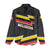 Belgium Women Casual Shirt with Black Red Yellow Lightning Flag Stripe Spirit