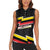 Belgium Women Sleeveless Polo Shirt with Black Red Yellow Lightning Flag Stripe Spirit