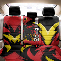 Belgium Back Car Seat Cover with Black Red Lion Crest Flag Flame Spirit