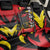 Belgium Back Car Seat Cover with Black Red Lion Crest Flag Flame Spirit