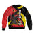 Belgium Bomber Jacket with Black Red Lion Crest Flag Flame Spirit