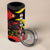 Belgium 4 in 1 Can Cooler Tumbler with Black Red Lion Crest Flag Flame Spirit