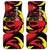 Belgium Car Mats with Black Red Lion Crest Flag Flame Spirit