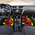 Belgium Car Mats with Black Red Lion Crest Flag Flame Spirit