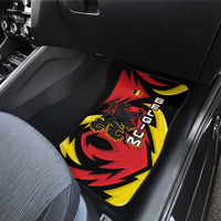 Belgium Car Mats with Black Red Lion Crest Flag Flame Spirit