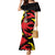 Belgium Family Matching Mermaid Dress and Hawaiian Shirt with Black Red Lion Crest Flag Flame Spirit