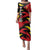 Belgium Family Matching Puletasi and Hawaiian Shirt with Black Red Lion Crest Flag Flame Spirit