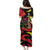 Belgium Family Matching Puletasi and Hawaiian Shirt with Black Red Lion Crest Flag Flame Spirit