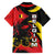 Belgium Family Matching Summer Maxi Dress and Hawaiian Shirt with Black Red Lion Crest Flag Flame Spirit