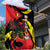 Belgium Garden Flag with Black Red Lion Crest Flag Flame Spirit