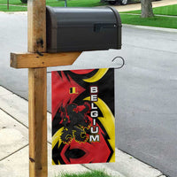 Belgium Garden Flag with Black Red Lion Crest Flag Flame Spirit
