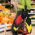 Belgium Grocery Bag with Black Red Lion Crest Flag Flame Spirit