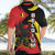 Belgium Hawaiian Shirt with Black Red Lion Crest Flag Flame Spirit