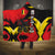 Belgium Hooded Blanket with Black Red Lion Crest Flag Flame Spirit