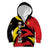 Belgium Kid Hoodie with Black Red Lion Crest Flag Flame Spirit