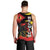 Belgium Men Tank Top with Black Red Lion Crest Flag Flame Spirit