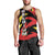 Belgium Men Tank Top with Black Red Lion Crest Flag Flame Spirit