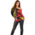 Belgium Off Shoulder Sweater with Black Red Lion Crest Flag Flame Spirit