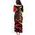 Belgium Puletasi with Black Red Lion Crest Flag Flame Spirit