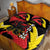 Belgium Quilt Bed Set with Black Red Lion Crest Flag Flame Spirit