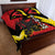 Belgium Quilt Bed Set with Black Red Lion Crest Flag Flame Spirit