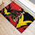 Belgium Rubber Doormat with Black Red Lion Crest Flag Flame Spirit