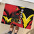 Belgium Rubber Doormat with Black Red Lion Crest Flag Flame Spirit