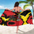 Belgium Sarong with Black Red Lion Crest Flag Flame Spirit
