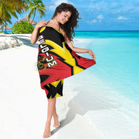 Belgium Sarong with Black Red Lion Crest Flag Flame Spirit