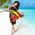 Belgium Sarong with Black Red Lion Crest Flag Flame Spirit