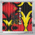 Belgium Shower Curtain with Black Red Lion Crest Flag Flame Spirit