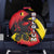 Belgium Spare Tire Cover with Black Red Lion Crest Flag Flame Spirit