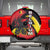 Belgium Spare Tire Cover with Black Red Lion Crest Flag Flame Spirit