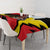 Belgium Tablecloth with Black Red Lion Crest Flag Flame Spirit