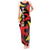 Belgium Tank Maxi Dress with Black Red Lion Crest Flag Flame Spirit