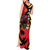 Belgium Tank Maxi Dress with Black Red Lion Crest Flag Flame Spirit