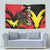 Belgium Tapestry with Black Red Lion Crest Flag Flame Spirit