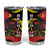 Belgium Tumbler Cup with Black Red Lion Crest Flag Flame Spirit