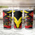 Belgium Tumbler Cup with Black Red Lion Crest Flag Flame Spirit