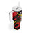 Belgium Tumbler With Handle with Black Red Lion Crest Flag Flame Spirit