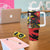 Belgium Tumbler With Handle with Black Red Lion Crest Flag Flame Spirit