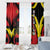 Belgium Window Curtain with Black Red Lion Crest Flag Flame Spirit